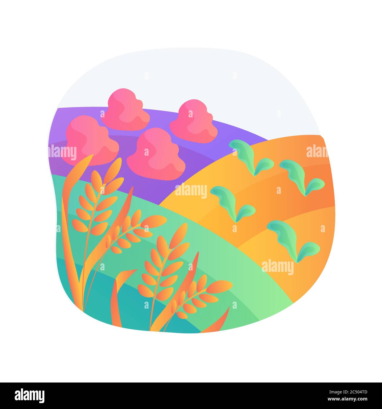 Illustrazione del vettore del concetto astratto di agricoltura biodinamica. Illustrazione Vettoriale