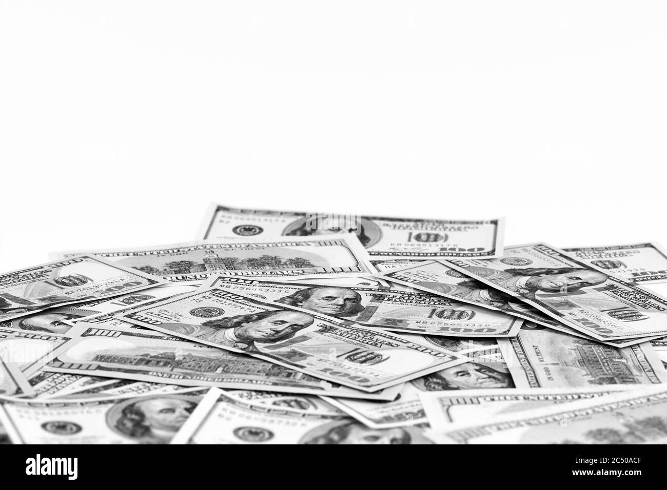 Cento banconote in dollari. Concetto di Closeup dollari. Dollari americani Cash Money. Foto Stock