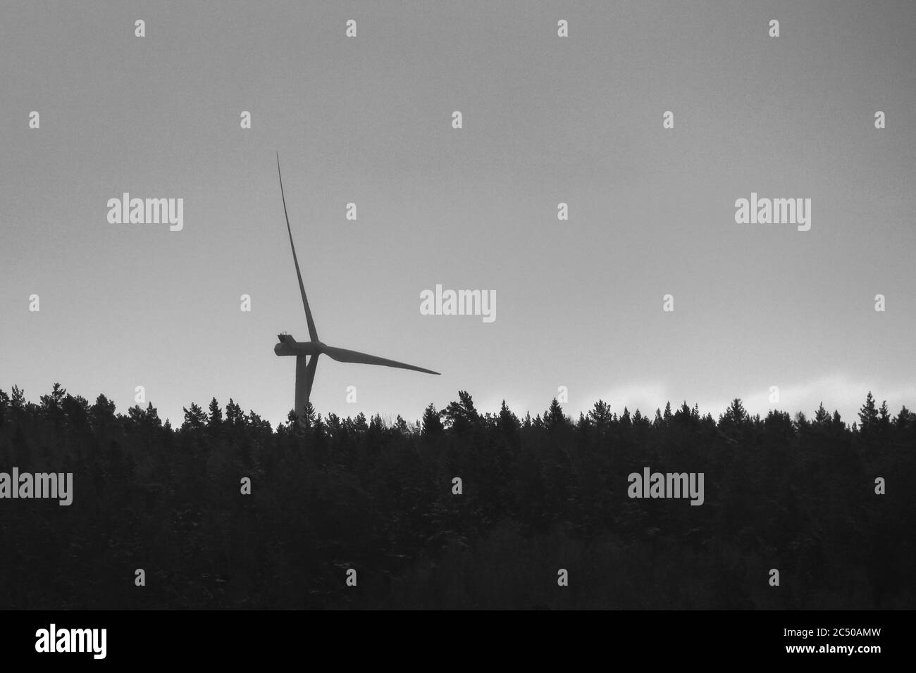 Turbine eoliche al bellissimo tramonto. Parco eolico sullo sfondo del cielo scarlatto. Energia rinnovabile Foto Stock