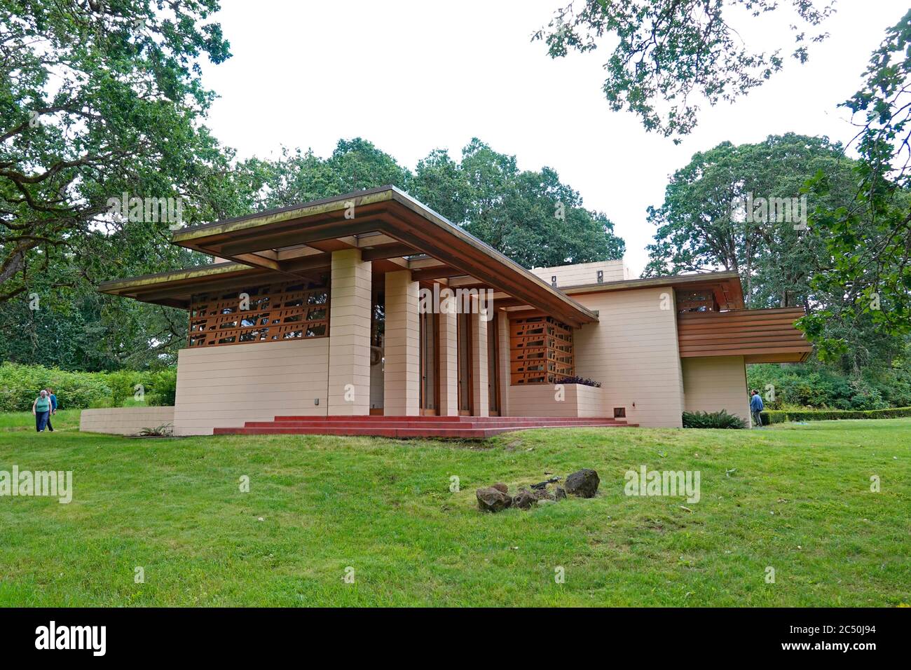 La Gordon House, una casa Frank Lloyd Wright situata a Silverton, Oregon. Fu progettato nel 1957 per Evelyn e Conrad Gordon, e infine finito Foto Stock