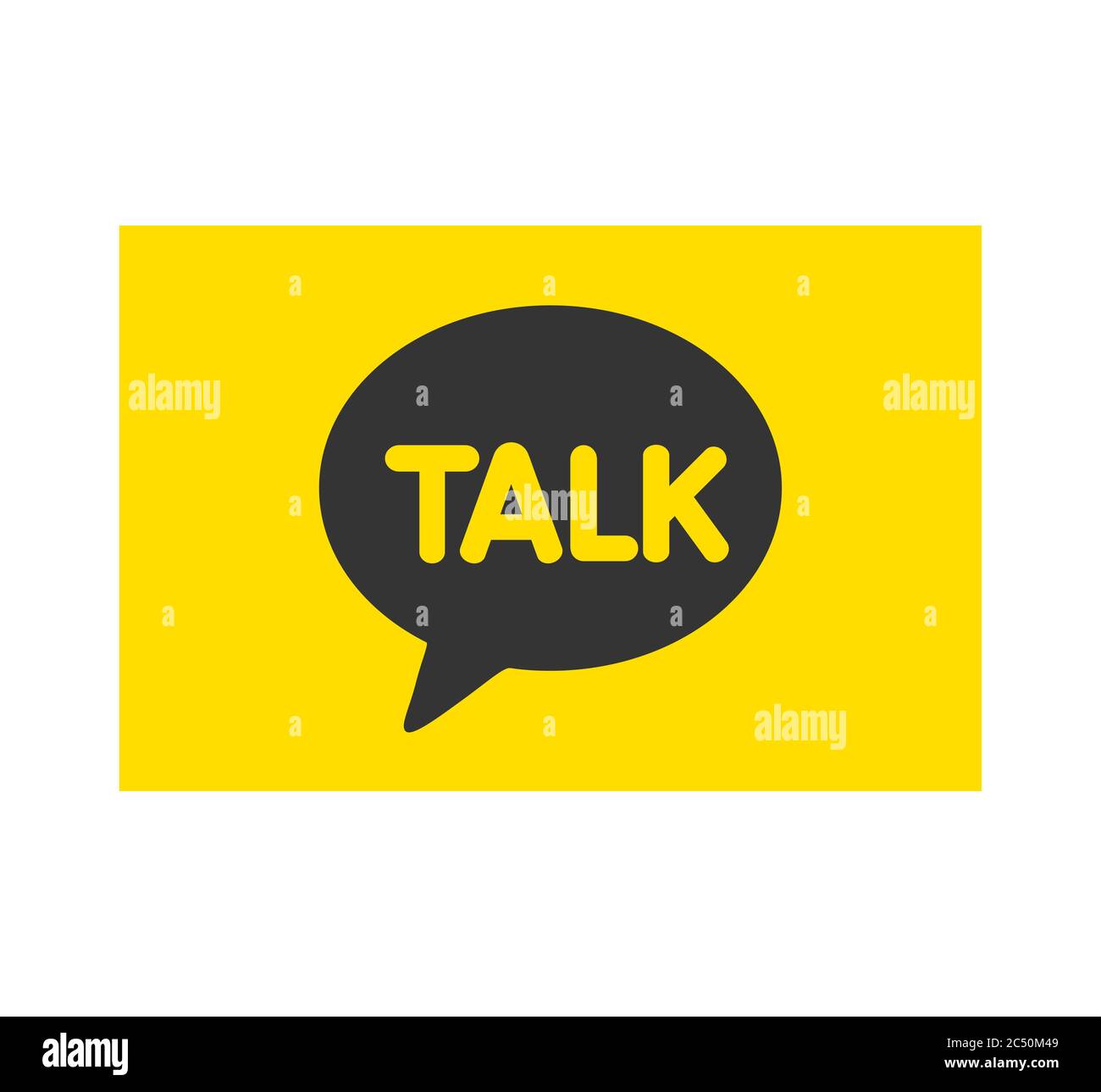 Logo KakaoTalk dell'app di messaggi. Applicazione KakaoTalk sul sito Web di Google Play Store . Kharkiv, Ucraina - 15 giugno 2020 Foto Stock