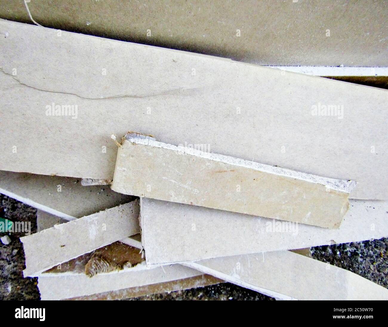 Vari pezzi di cartongesso Foto Stock