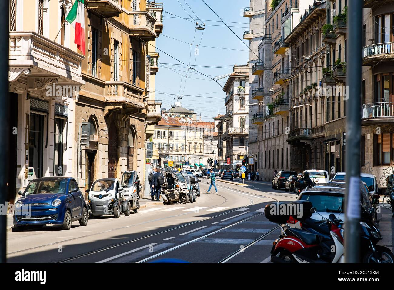 Milano. Italia - 22 maggio 2019: Corso Magenta Street a Milano. Architettura storica. Foto Stock