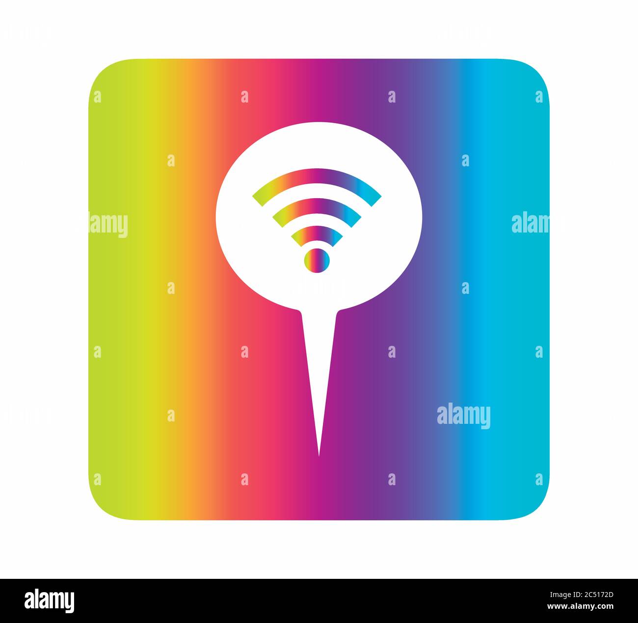 Icona 5G, illustrazione vettoriale. Generazione delle informazioni sulla connessione di rete Internet wireless isolate Illustrazione Vettoriale
