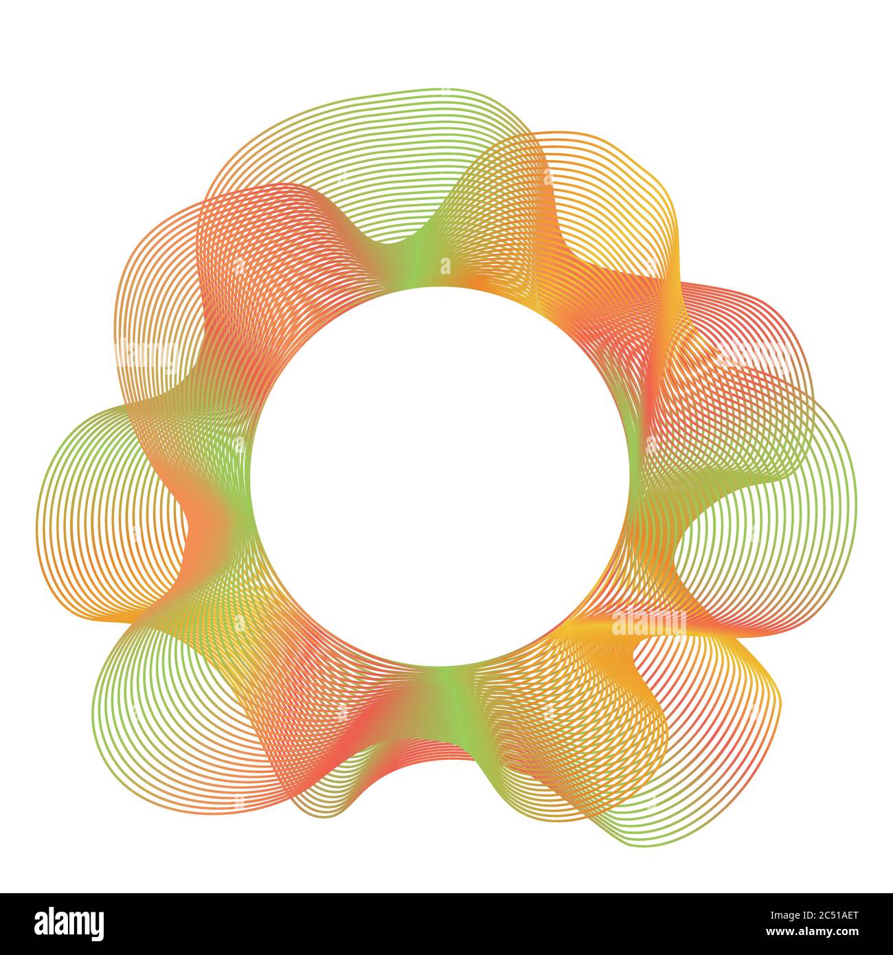 Icona astratta guilloche del cerchio e delle onde. Modello vettore Illustrazione Vettoriale