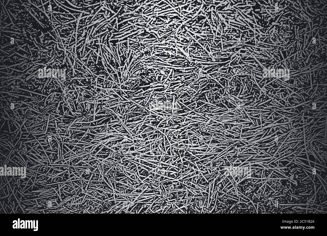 Consistenza afflosciata di vecchi steli di erba secca in una griglia. Sfondo grunge bianco e nero. EPS8. Illustrazione vettoriale. Illustrazione Vettoriale