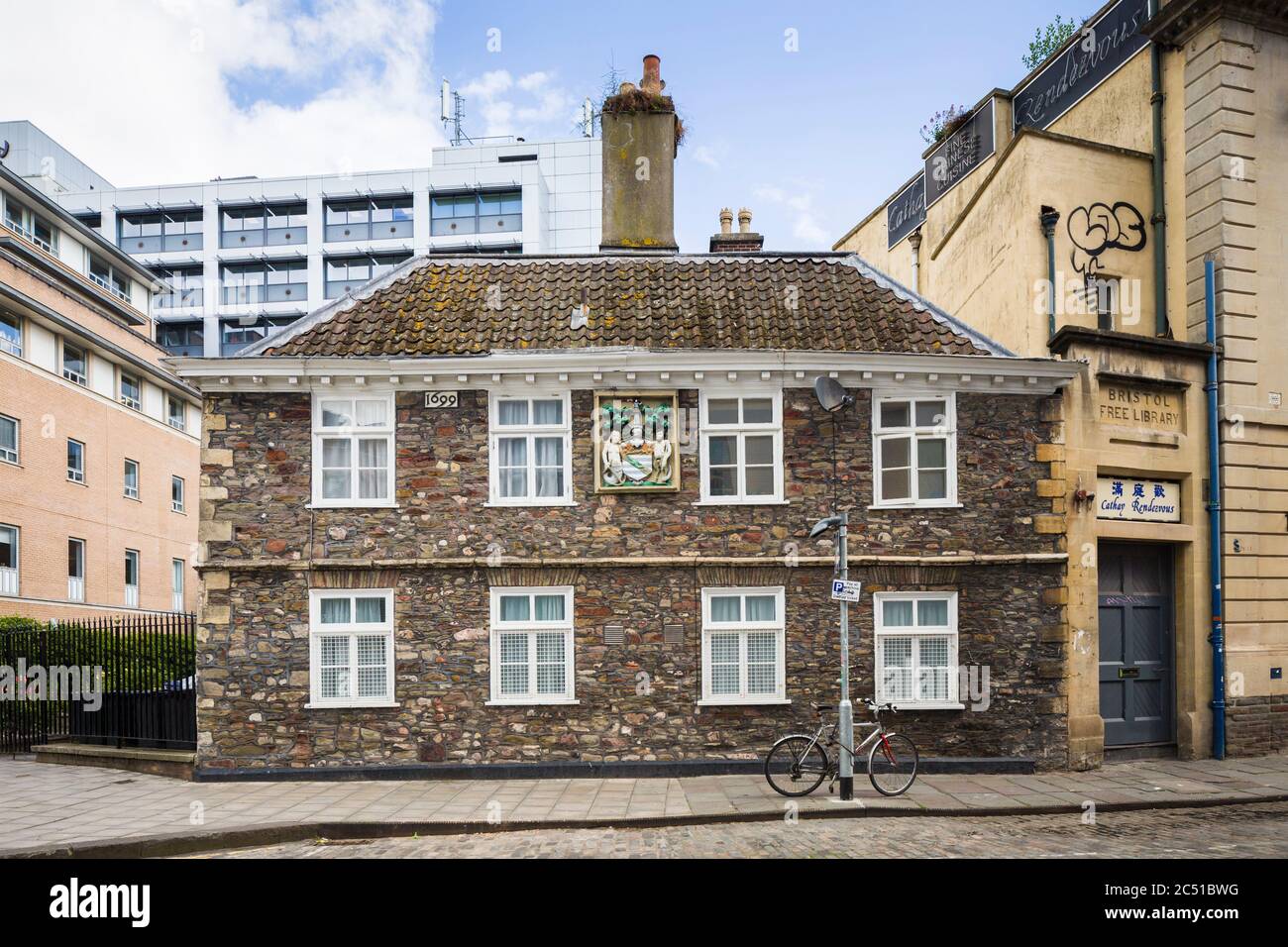 The Merchant Venturers' Almshouses, King Street, Bristol, 1699. Foto Stock