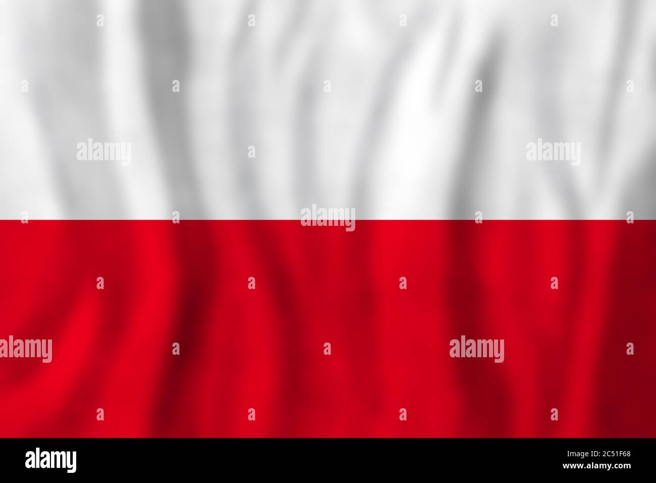 Bandiera della Polonia sullo sfondo. Viaggiare e imparare la lingua polacca concept Foto Stock