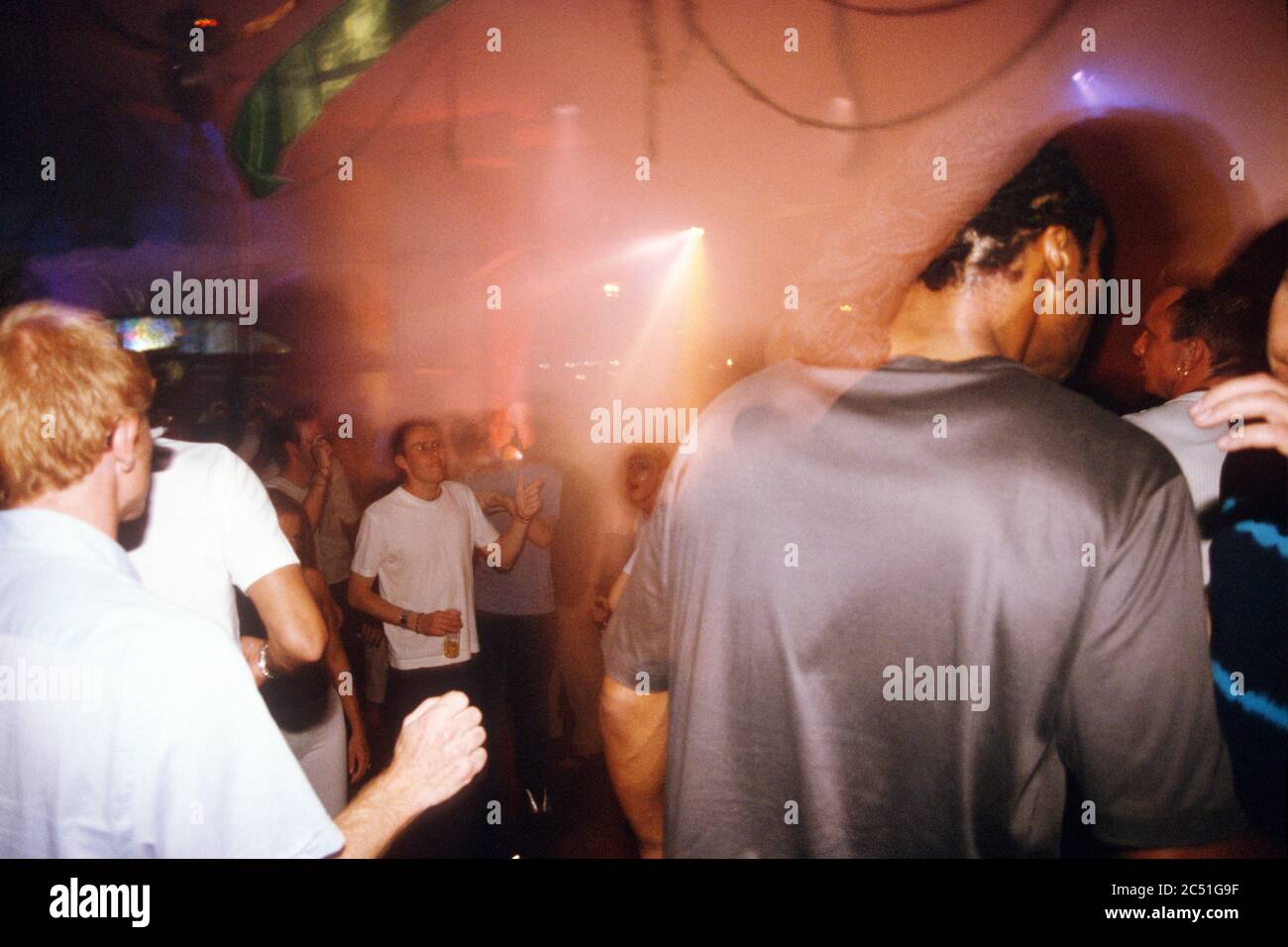 Nightclub El Divino, 2001 luglio, Eivissa, Ibiza, Isole Baleari, Spagna. Foto Stock