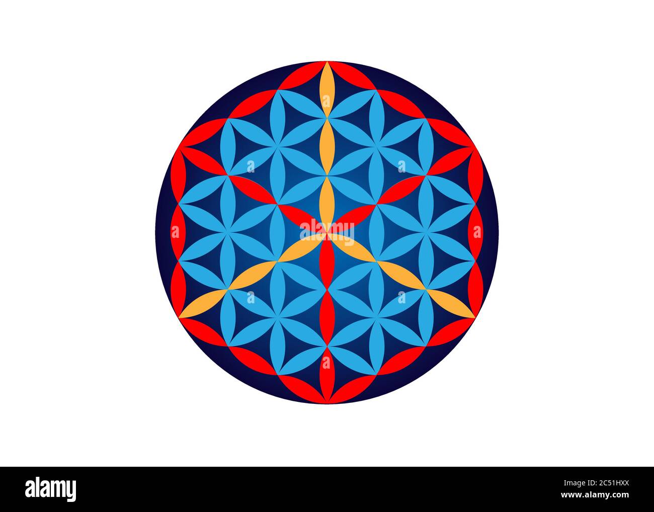 Geometria Sacra, fiore della vita e cubo Metatron. Simbolo di alchimia, religione e spiritualità. Vettore isolato su sfondo bianco Illustrazione Vettoriale