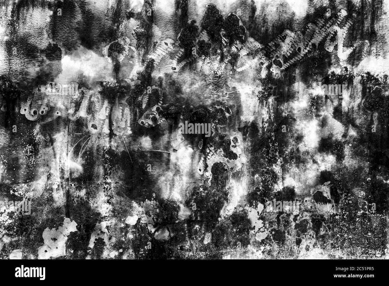 Sfondo bianco e nero effetto texture monocromatico acquerello Foto Stock