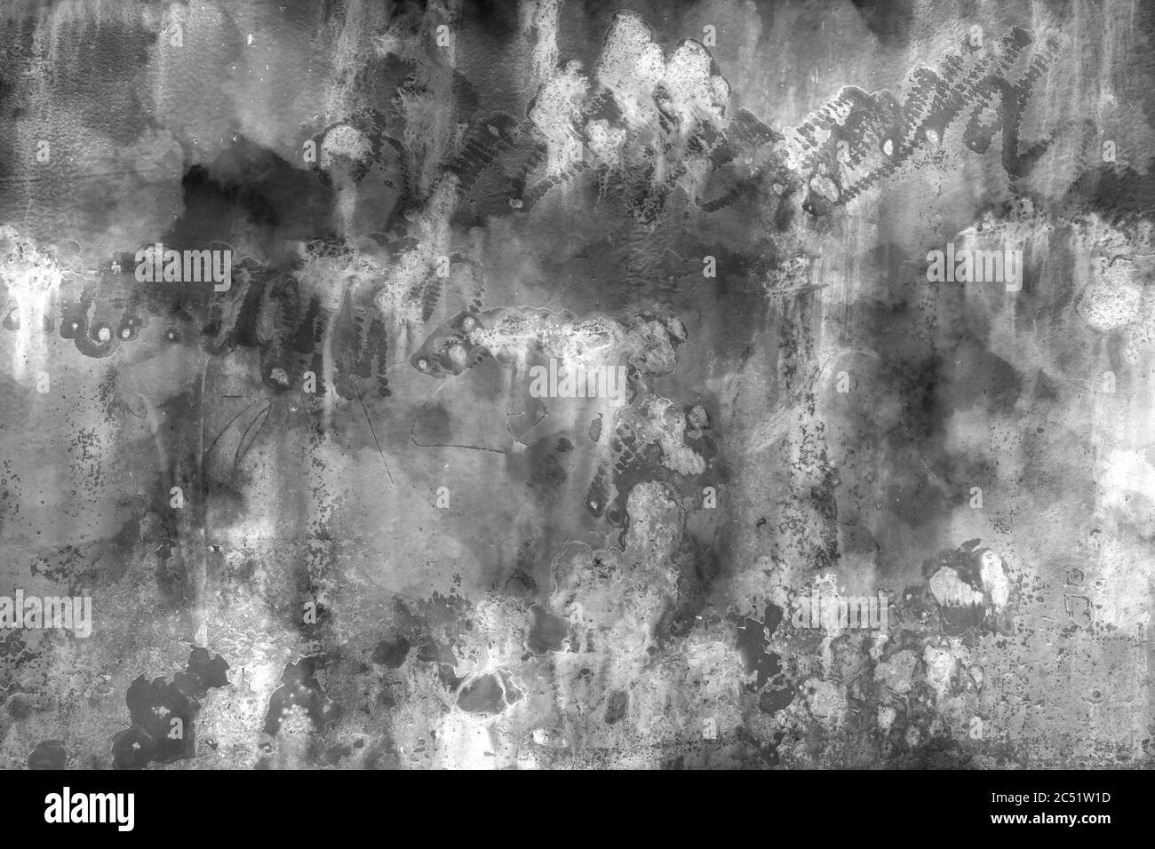 Effetto texture watercolor immagine monocromatica di sfondo bianco e nero Foto Stock