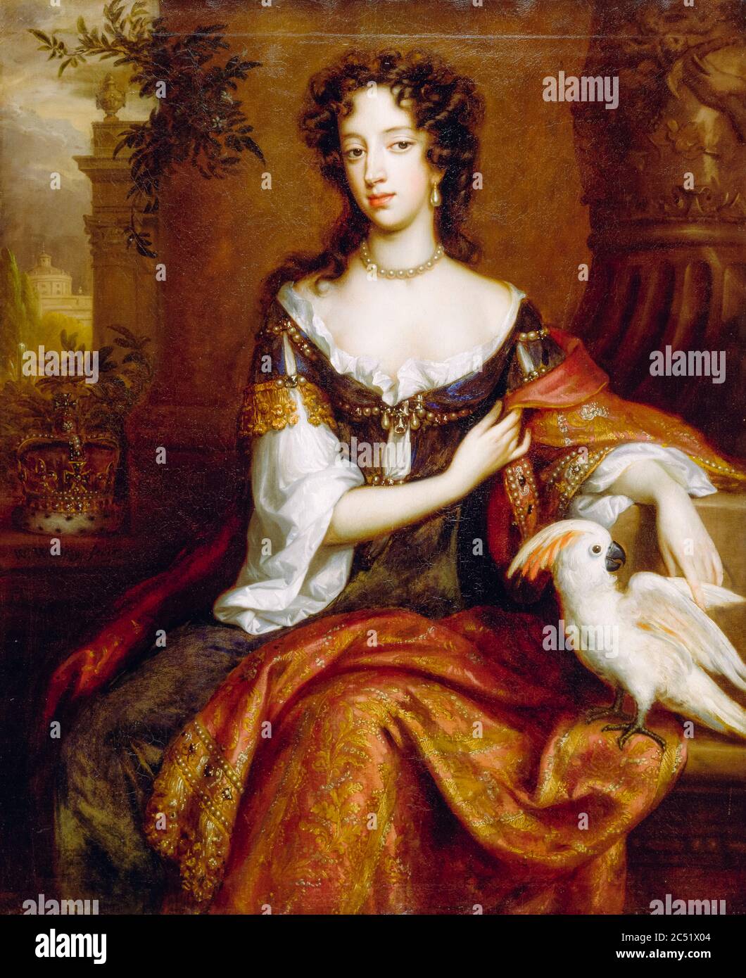 Maria di Modena (1658-1718), Regina Consorte d'Inghilterra, Scozia e Irlanda, seconda moglie di Giacomo II e VII, ritratto di Willem Wissing, circa 1685 Foto Stock