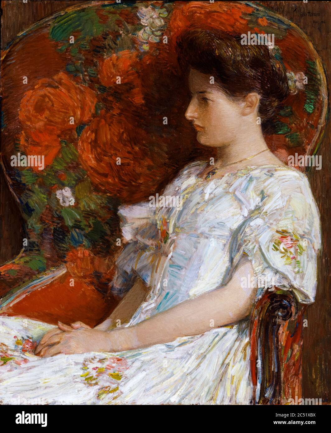 Childe Hassam, pittura, la sedia vittoriana, 1906 Foto Stock