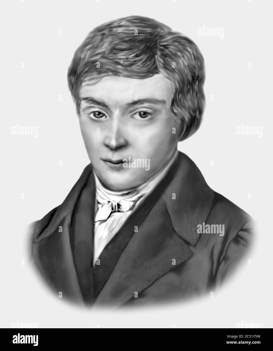 Evariste Galois 1811-1832 matematico francese Foto Stock
