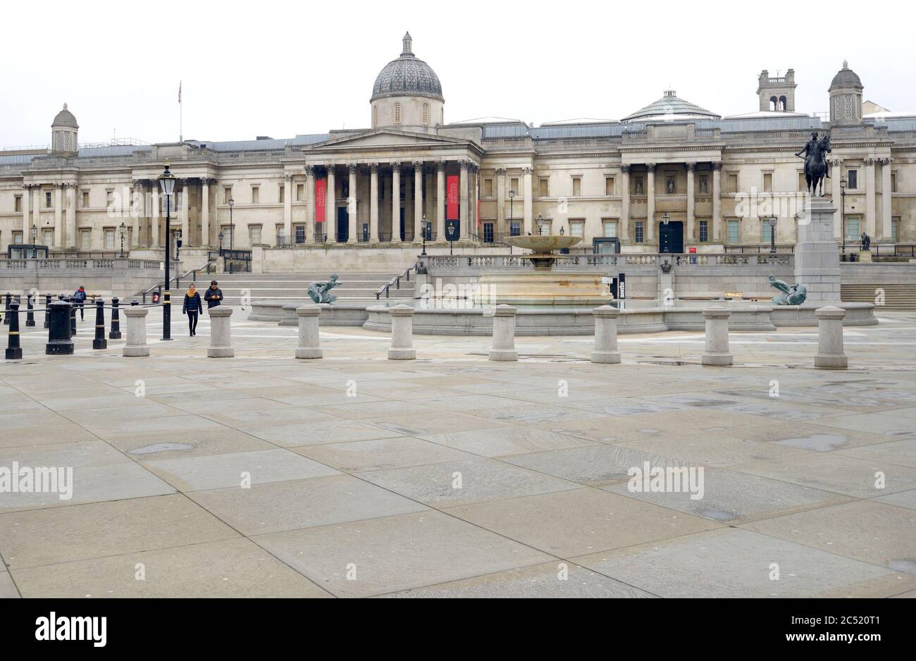 Londra, Inghilterra, Regno Unito. Trafalgar Square all'inizio della crisi del Coronavirus, marzo 2020 Foto Stock