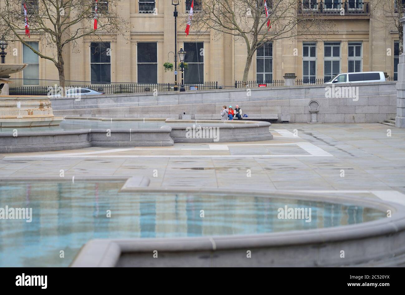 Londra, Inghilterra, Regno Unito. Trafalgar Square all'inizio della crisi del Coronavirus, marzo 2020 Foto Stock