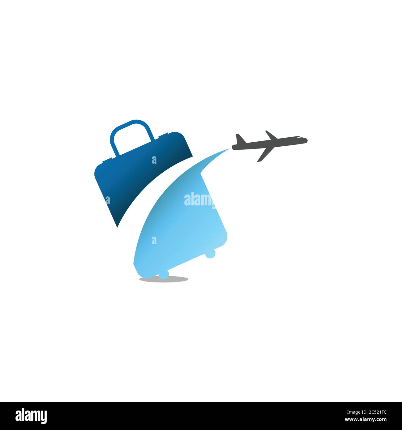 Logo turistico dell'agenzia di viaggi isolato su sfondo bianco. Modello vettoriale di design del logo Tourism Travel Illustrazione Vettoriale