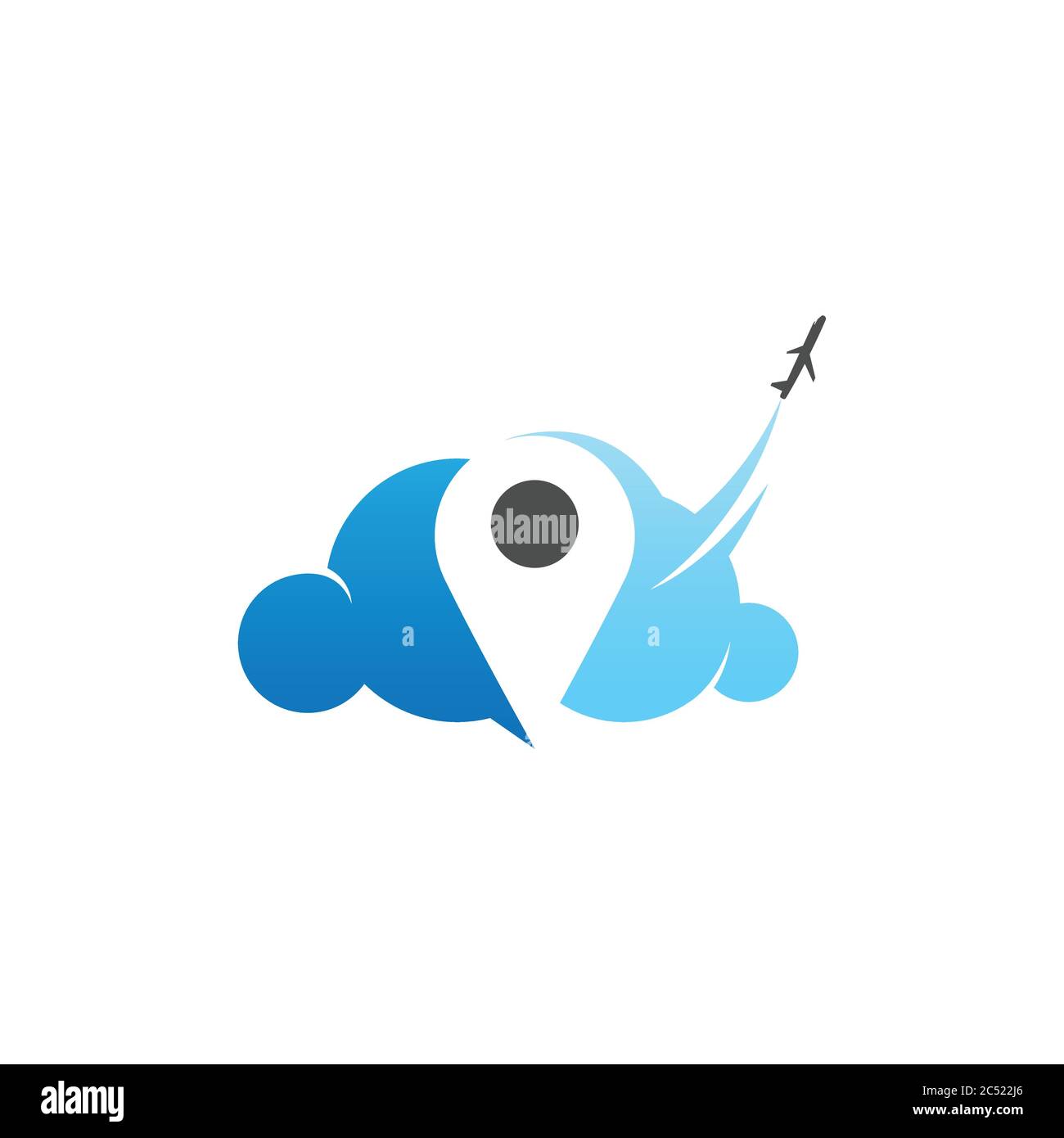 Illustrazione del modello di progettazione del logo della tecnologia vettoriale per il cloud online Illustrazione Vettoriale