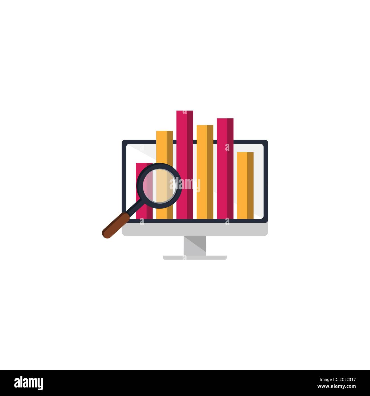 Illustrazione del design piatto per l'immagine di progettazione vettoriale finanziaria aziendale. Immagine vettoriale di un poster di un business finanziario Illustrazione Vettoriale