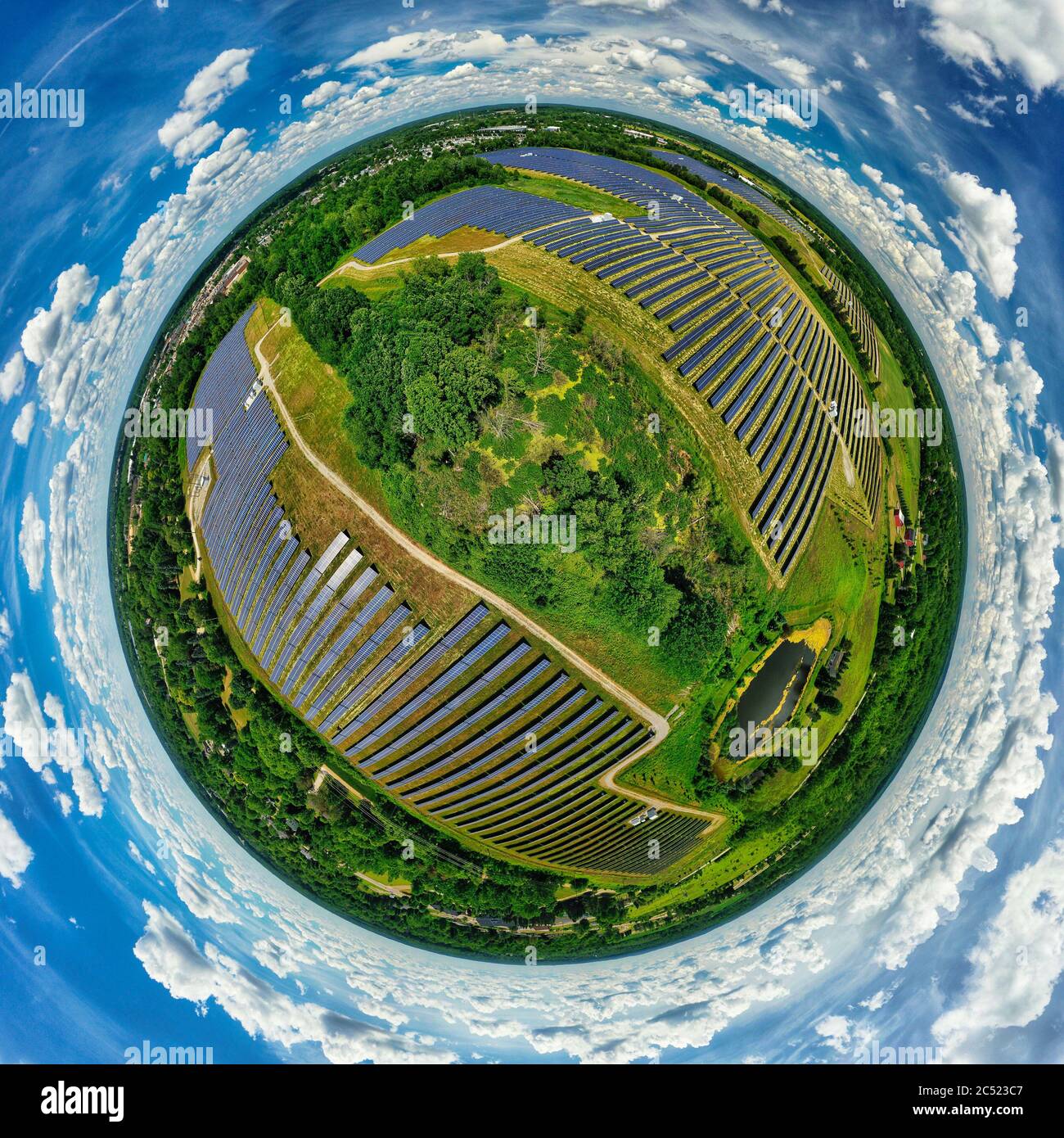 Parchi come pianeti: Turrill Solar Plant Foto Stock