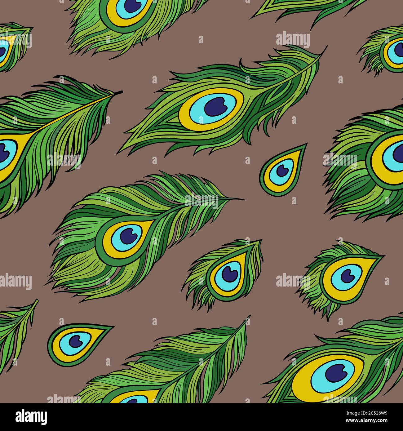 Cartoon etnia vettore Feathers modello senza giunture Illustrazione Vettoriale