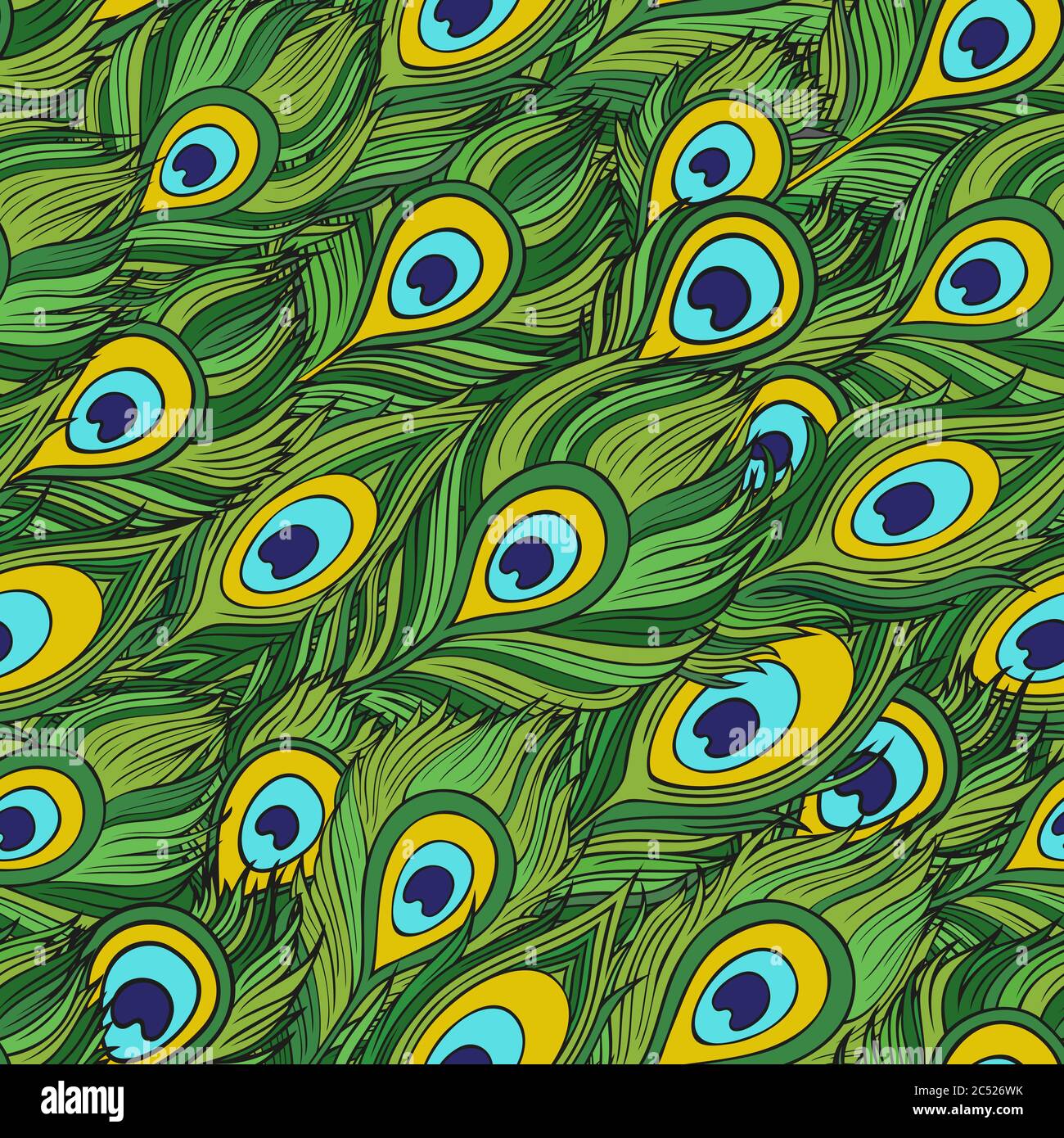 Cartoon etnia vettore Feathers modello senza giunture Illustrazione Vettoriale