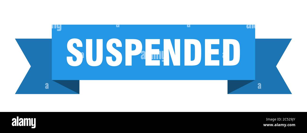 nastro sospeso. cartello banda isolata sospesa. banner sospeso Illustrazione Vettoriale