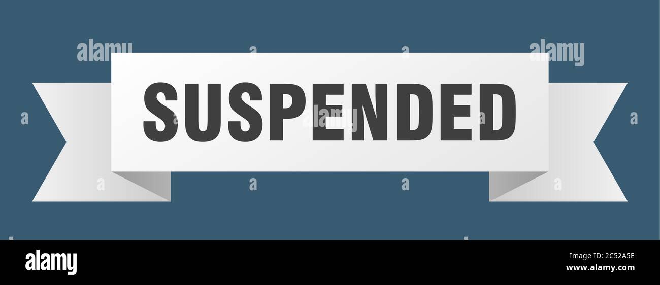 nastro sospeso. cartello banda isolata sospesa. banner sospeso Illustrazione Vettoriale