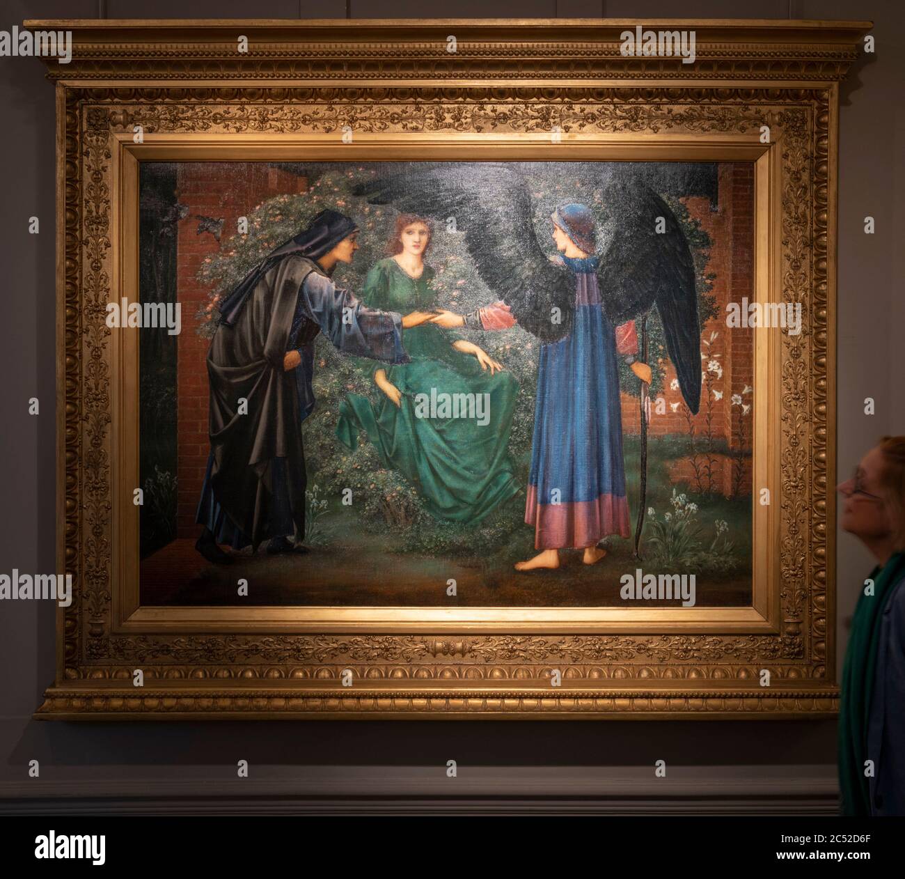 Agnew’s Gallery, St James’s Place, Londra, Regno Unito. 30 giugno 2020. London Art Week Anteprima digitale (LAW Digital), con visualizzazioni online dal 3-10 luglio. Una collezione unica di allettanti sale virtuali per la London Art Week sarà curata in base alla categoria di arte e alle opere presenti di tutti i partecipanti fianco a fianco. Immagine: Sir Edward Coley Burne-Jones, Bt, ARA, RWS (1833–1898), il cuore della Rosa, firmato con le iniziali e datato 1889. Credit: Malcolm Park/Alamy Live News. Foto Stock