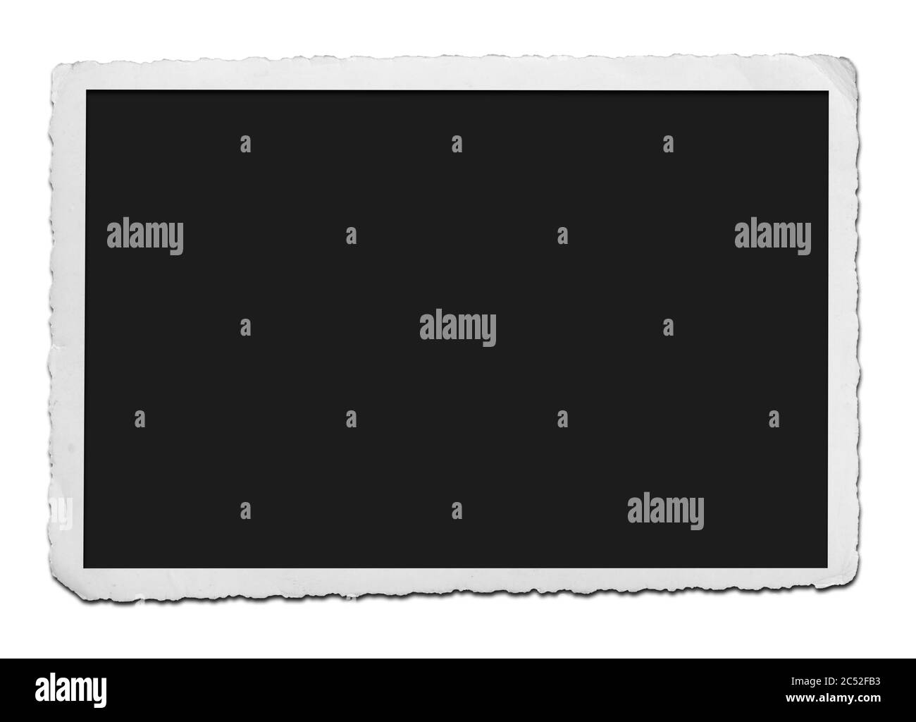bordo o cornice di carta vintage isolato su sfondo bianco. Foto Stock