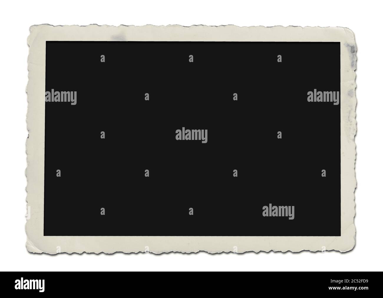 bordo o cornice di carta vintage isolato su sfondo bianco Foto Stock