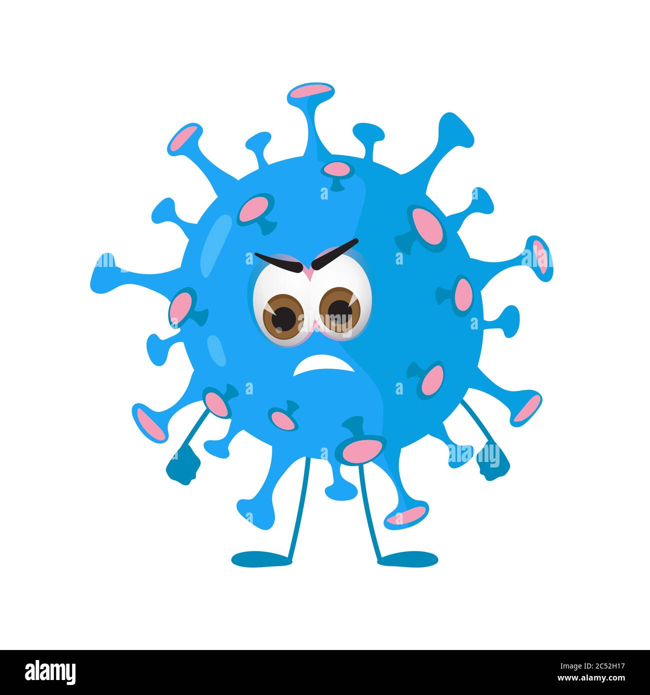 Anrgy coronavirus RNA primo piano, moderna illustrazione vettoriale piatta Illustrazione Vettoriale