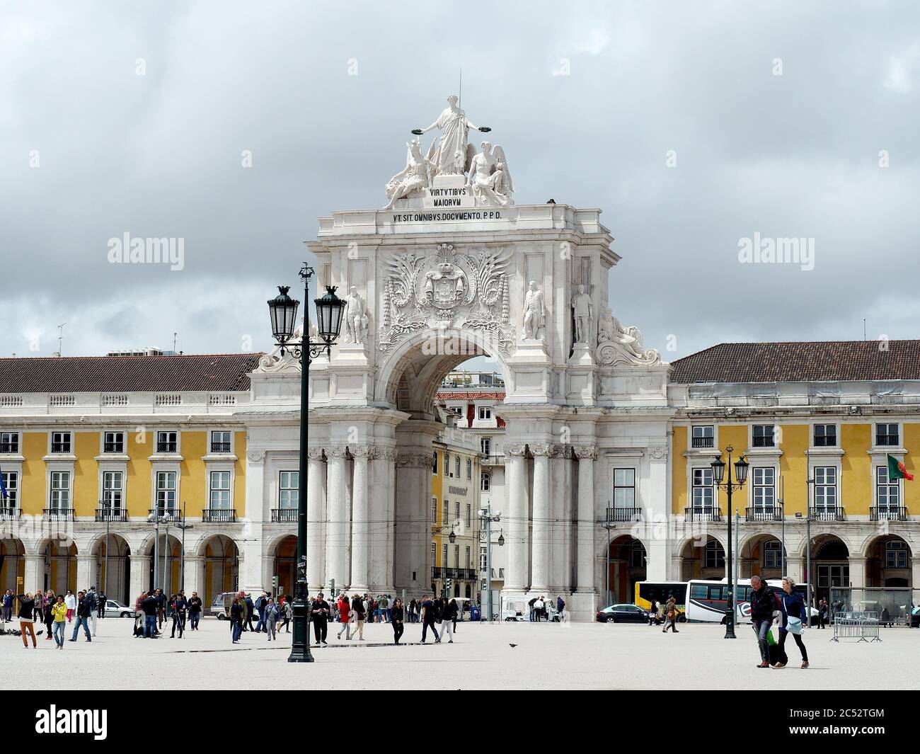 Rua Augusta Arch, Arco da Rua Augusta, Lisbona, Lisboa, Lissabon, Lisszabon, Portogallo, Europa Foto Stock