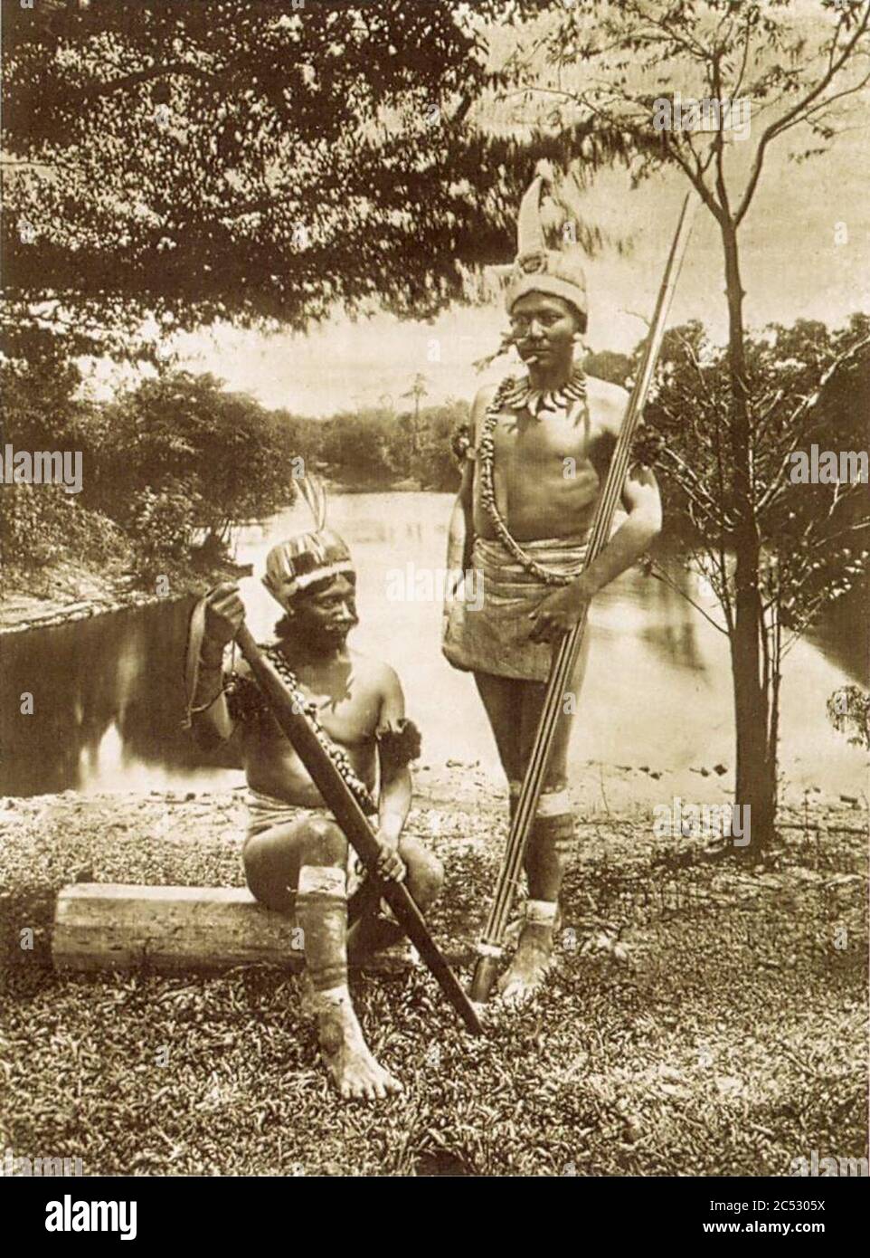 Indiani fiume japura amazone 1865. Foto Stock