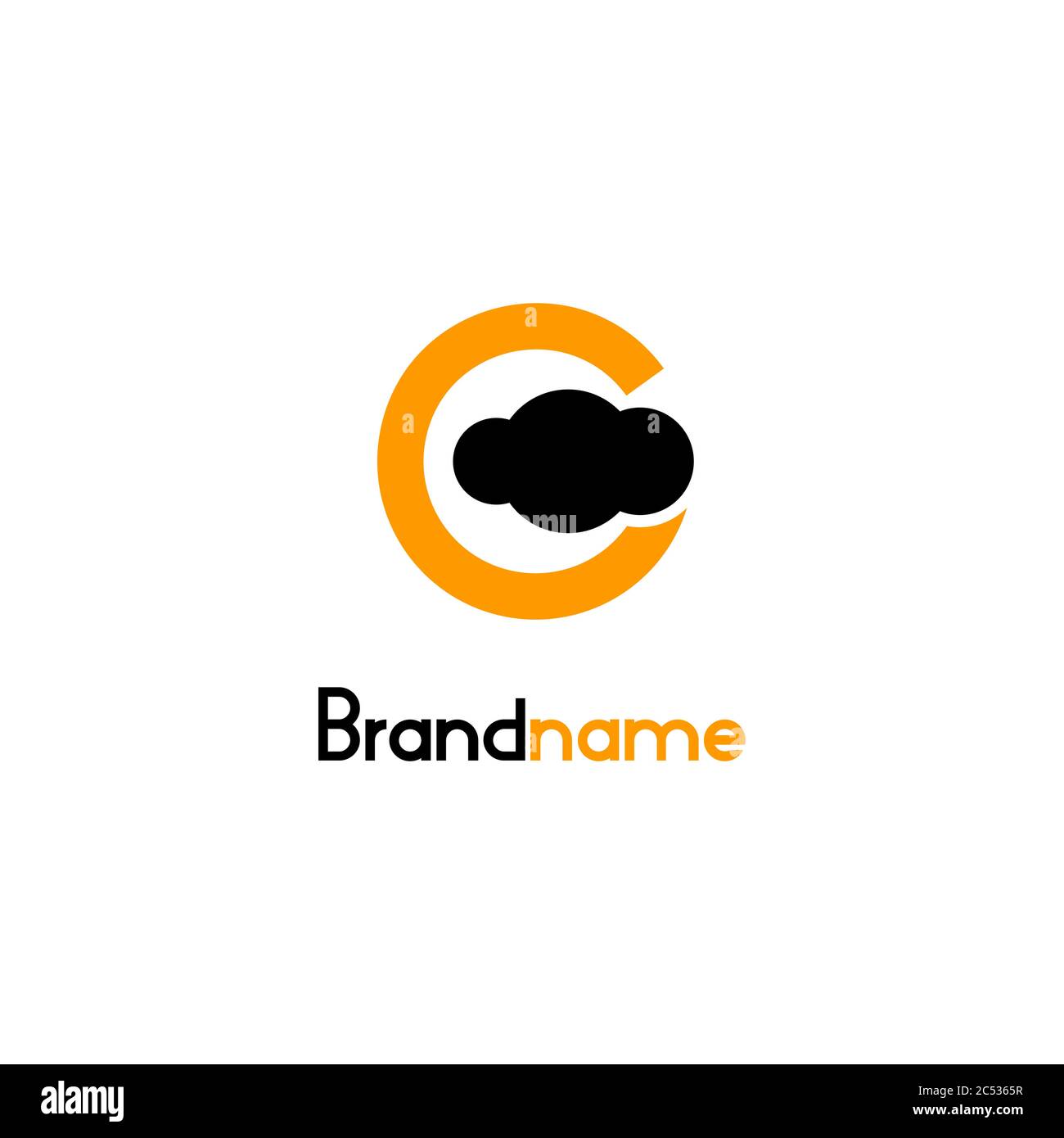 Logo Letter G con concetto di design cloud, design semplice e moderno. Illustrazione Vettoriale