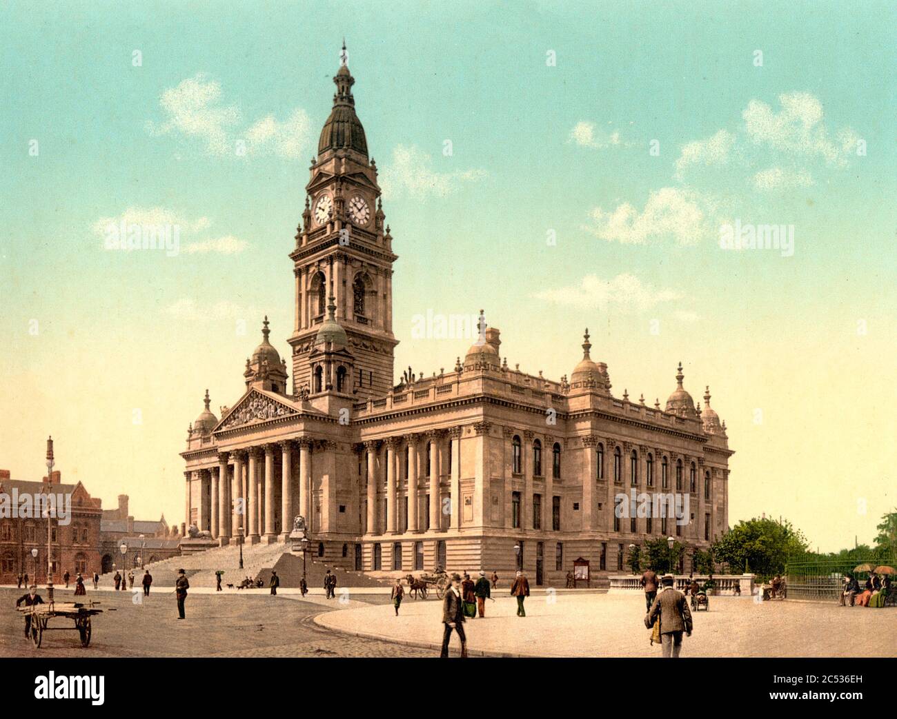 Town Hall, Portsmouth, Inghilterra, circa 1900 Foto Stock