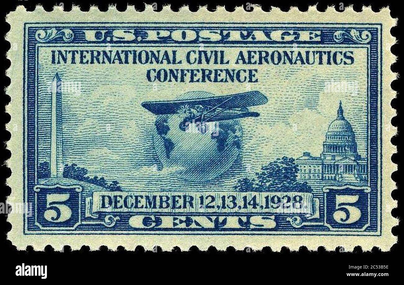 Edizione 1928 del Conf 5c International Civil Aeronautics. Foto Stock