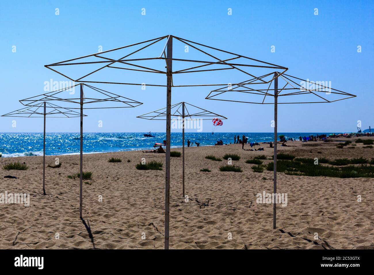 Spiaggia di Obzor, Mar Nero, Bulgaria Foto Stock