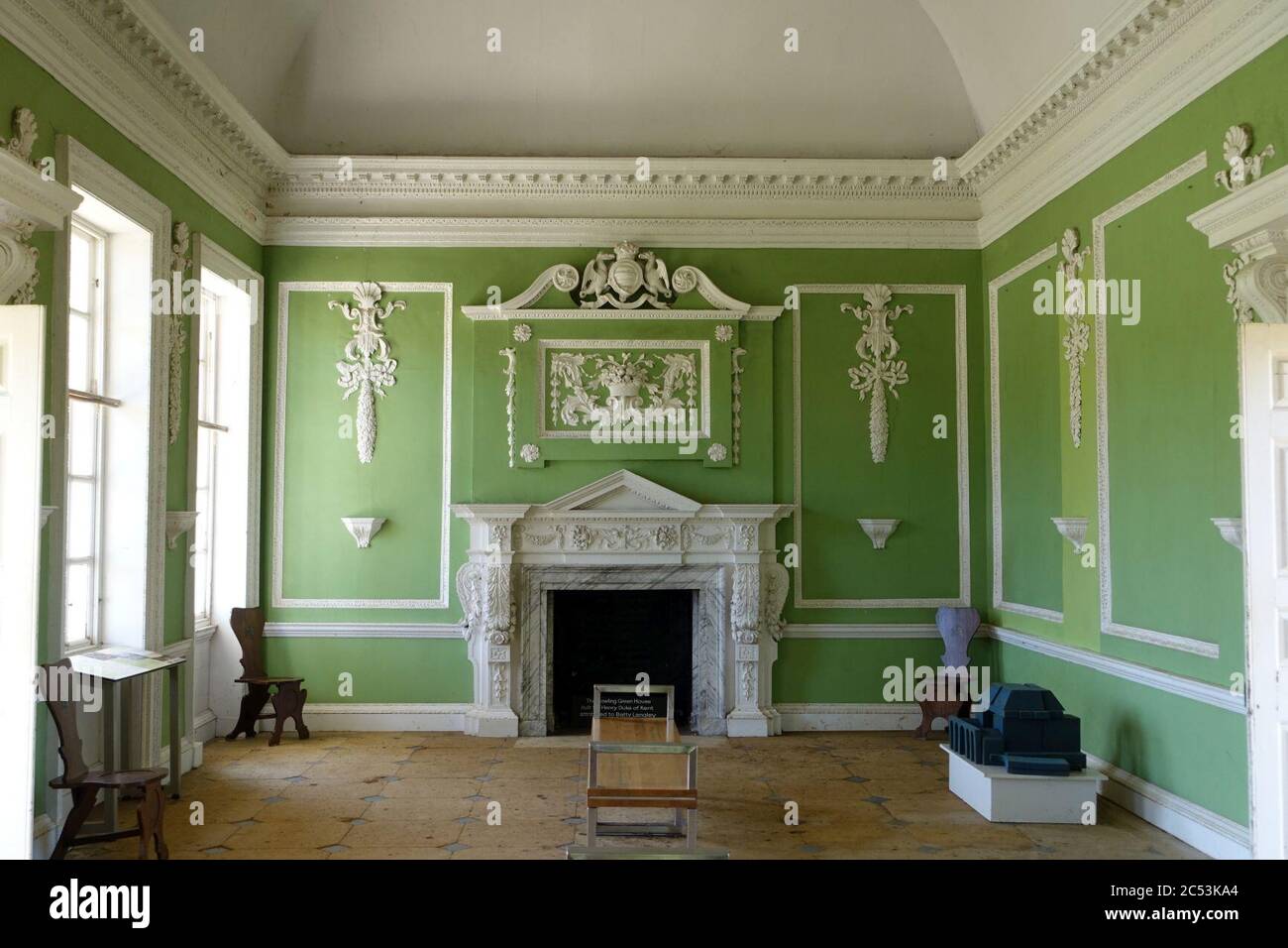 Interno - Bowling Green House - Wrest Park - Bedfordshire, Inghilterra Foto Stock