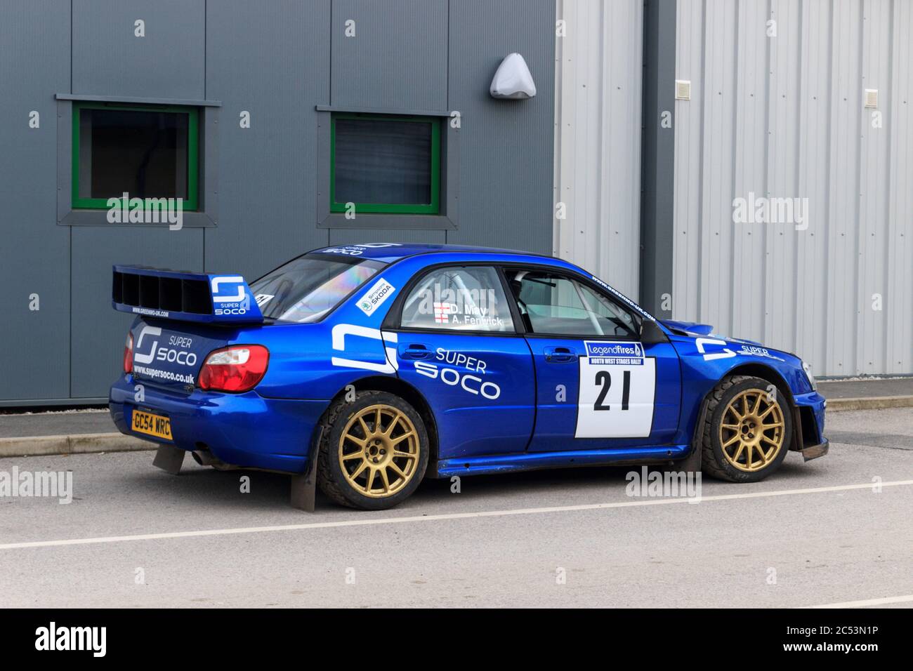Subaru Impreza WRC S11. Nord Ovest fasi Rally 2019. Foto Stock