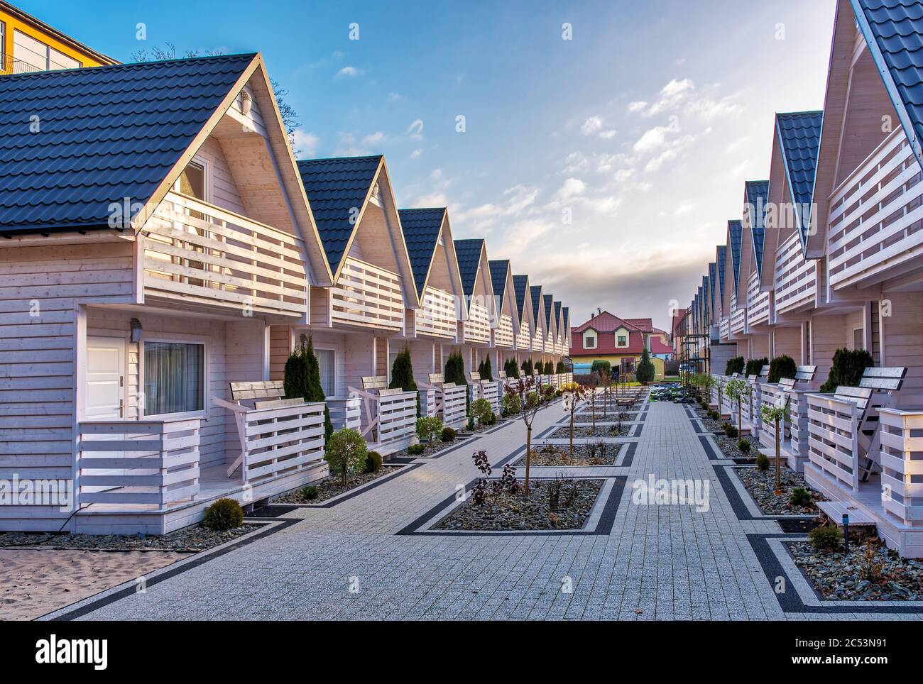 Casa vacanze a Darlowo vicino alla costa del Mar Baltico Foto Stock