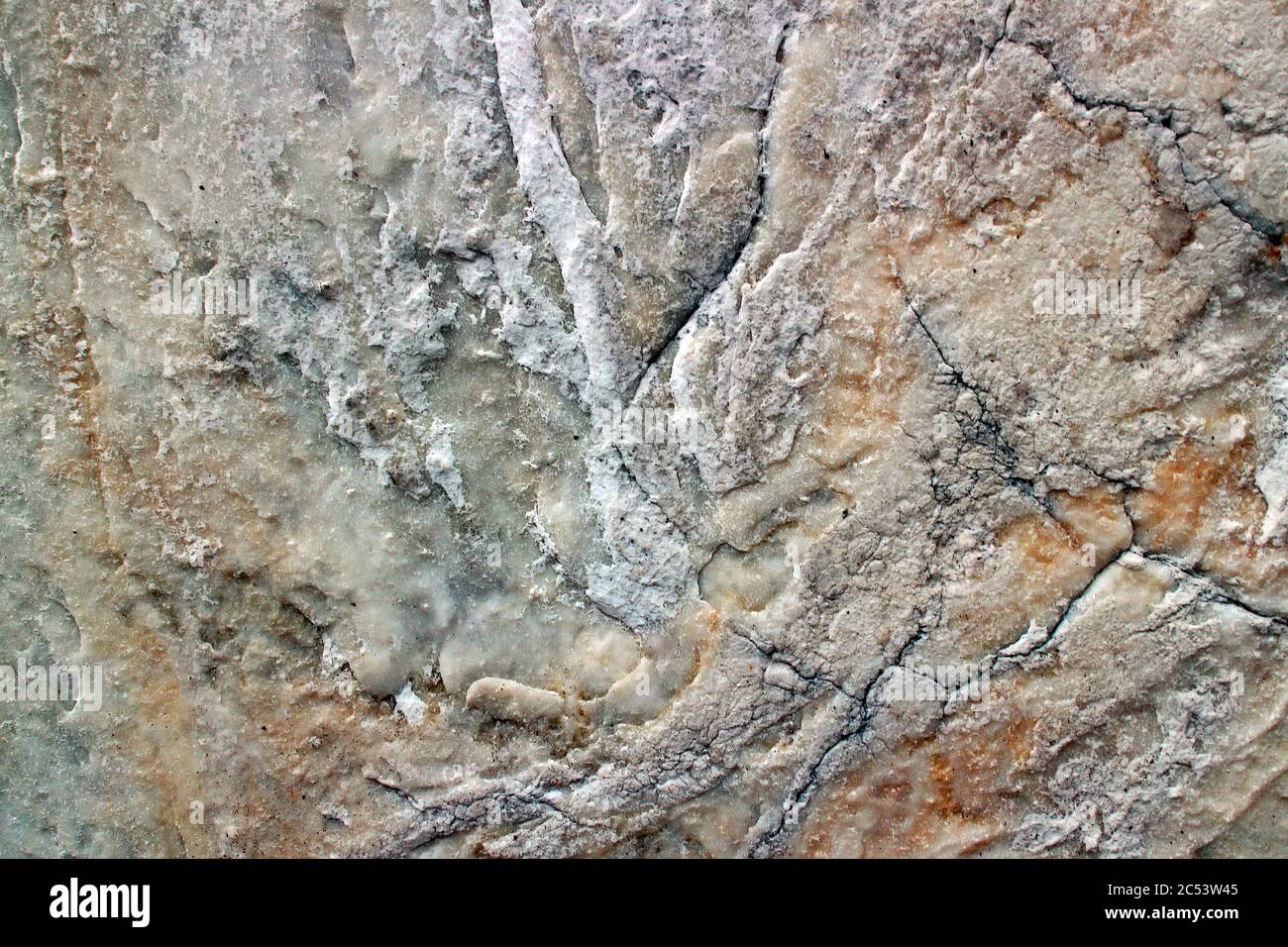 Particolare di una superficie in marmo. Foto Stock