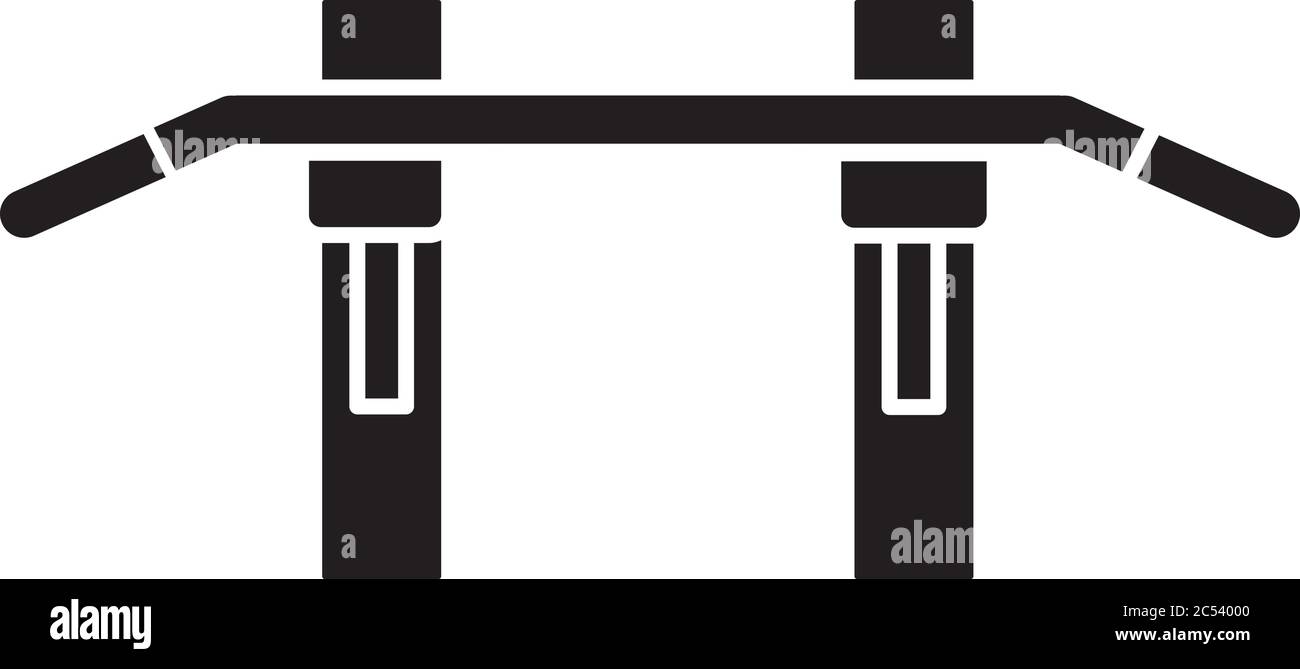 Tirare verso l'alto l'icona di glifo nero della barra Illustrazione Vettoriale