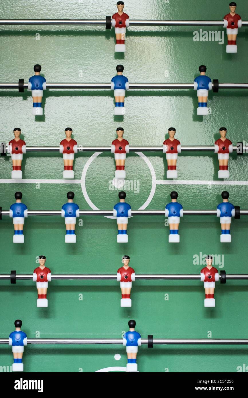 Figure di un giocatore di calcio Foto Stock