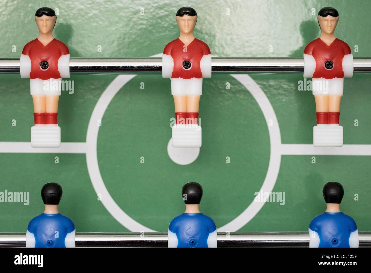 Figure di un giocatore di calcio Foto Stock