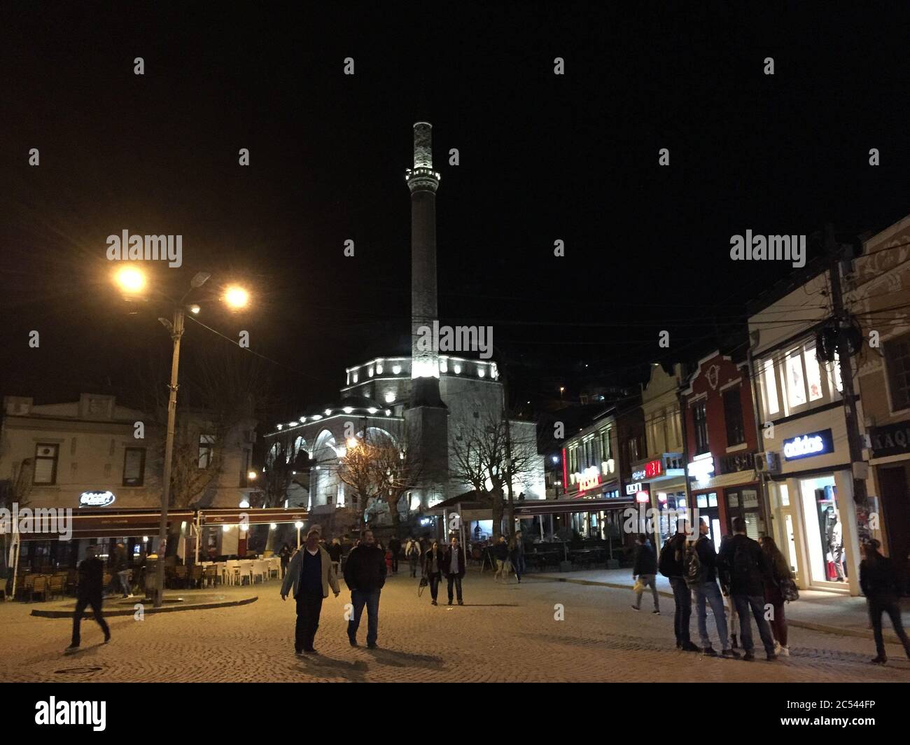 Prizren Kosovo di notte Foto Stock