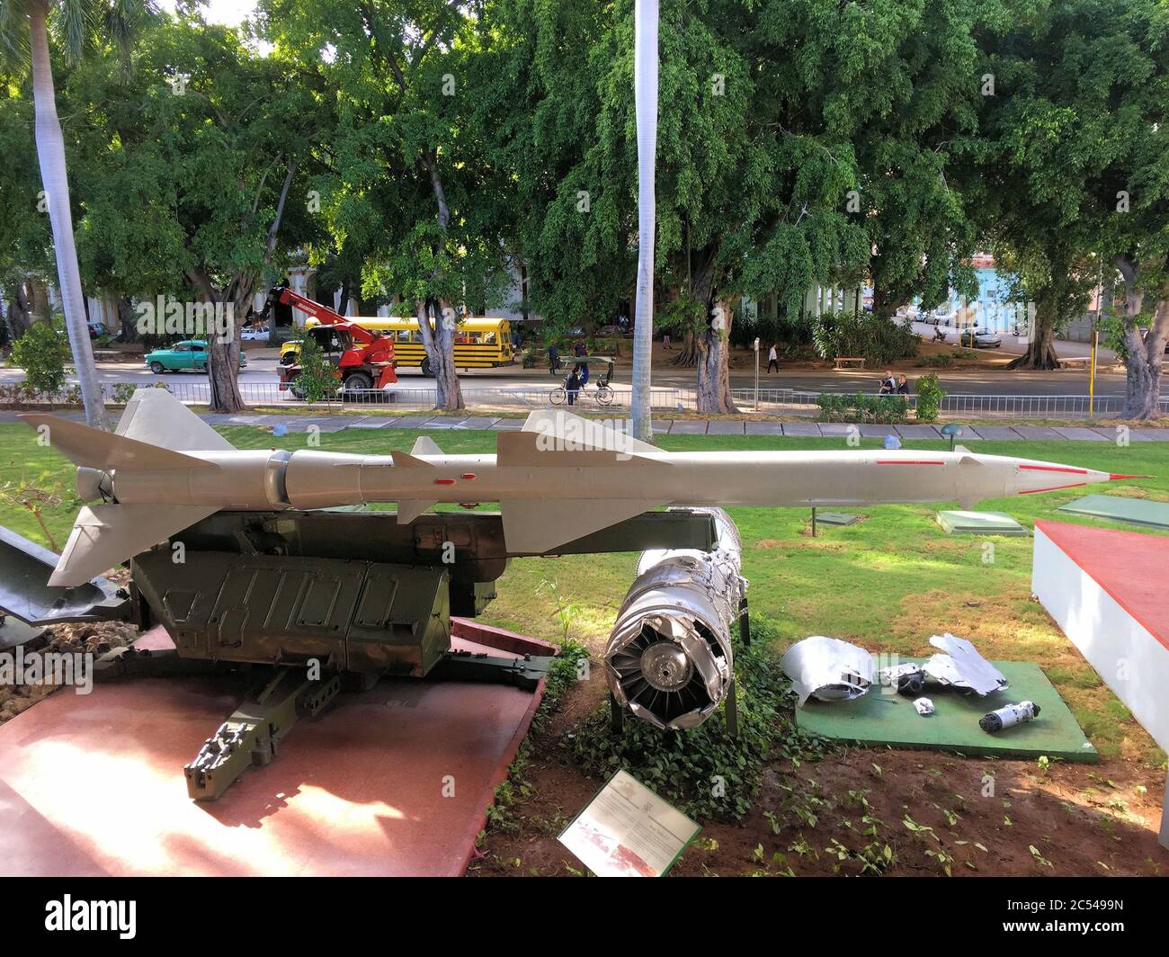 Razzo in un museo a l'Avana Foto Stock