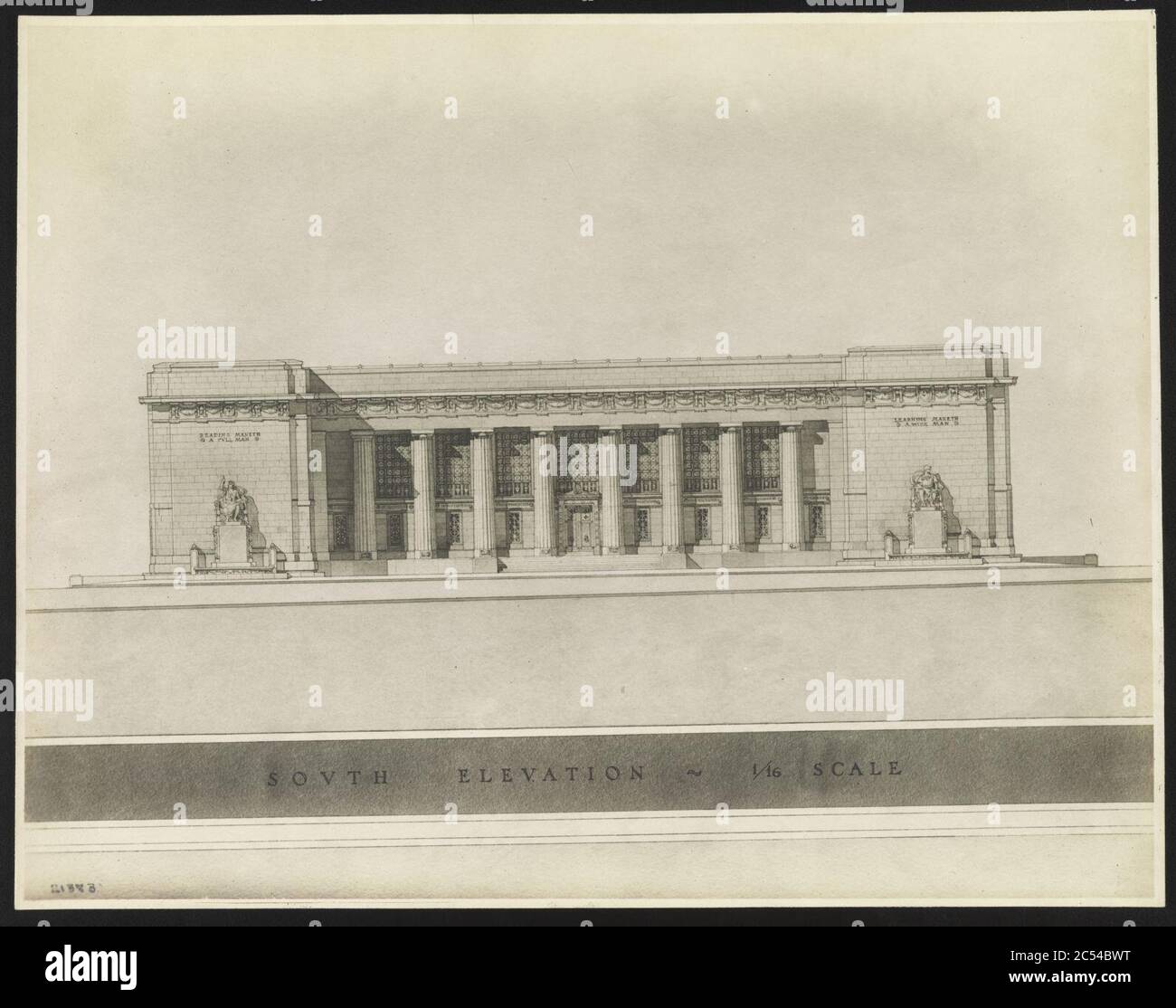 Indianapolis Public Library. Facciata sud Foto Stock