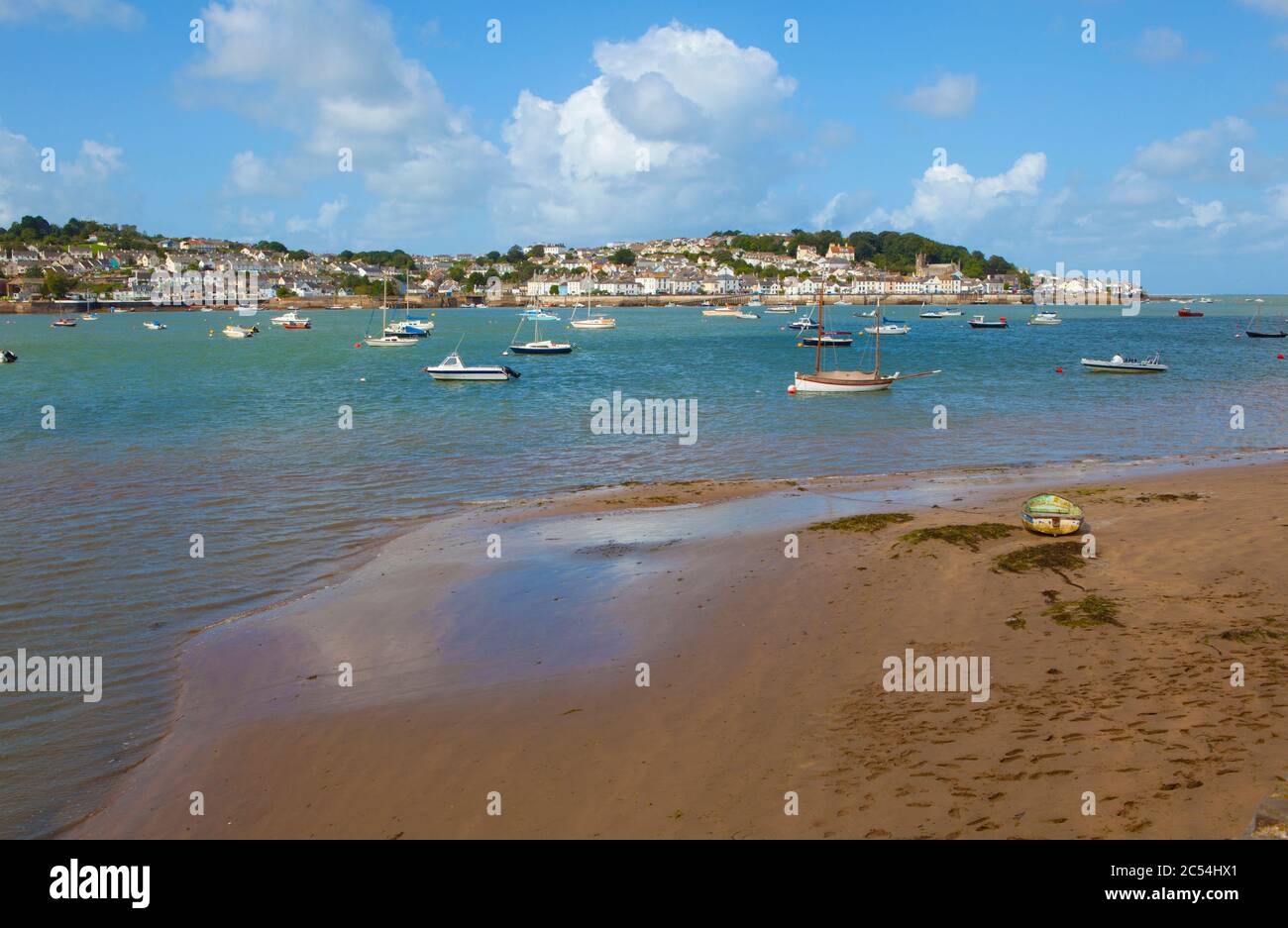 Vista verso Appletore da Instow, North Devon, agosto. Foto Stock